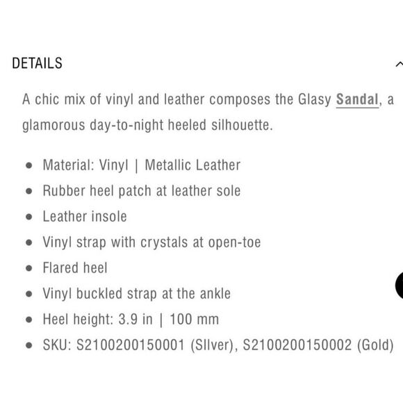 Schutz Size 5 B Glasy Gold Metallic Transparent Heel Sandals M - Picture 8 of 10